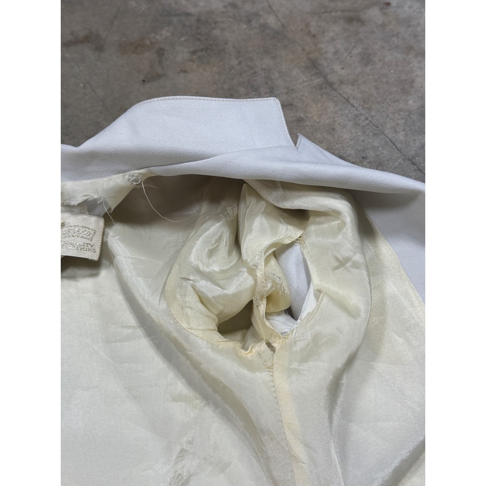 Vintage Levi Strauss & Co White Blazer Jacket Two Button Patch Pockets Womens M - Picture 8 of 16